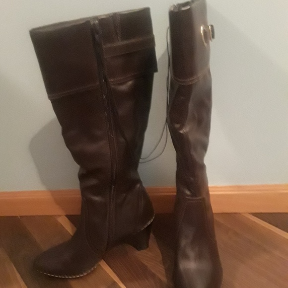 Merona chocolate brown knee high boots - Picture 4 of 8